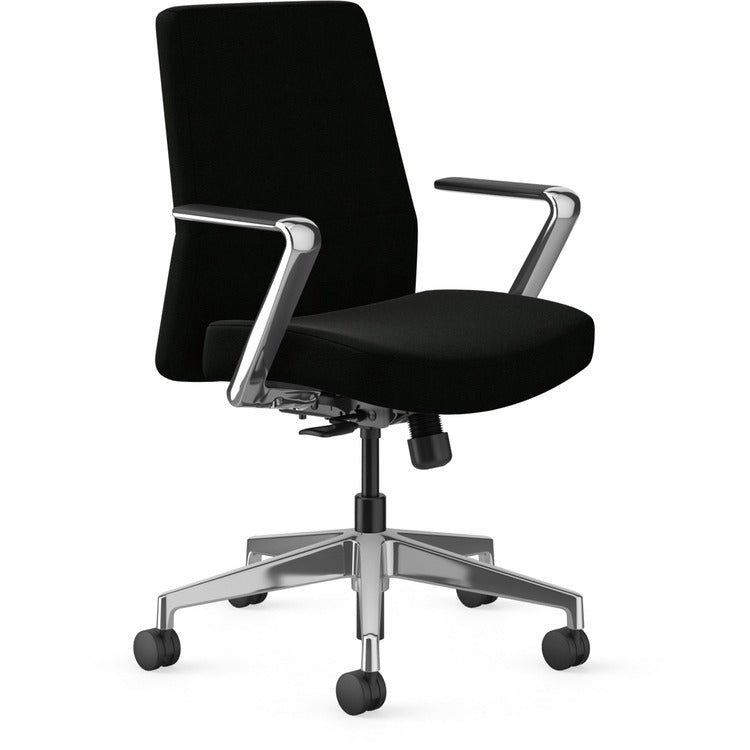 HON Cofi Managerial Chair - Mid Back - 5-star Base - Black - Armrest (HONCMUY0W40SLP)