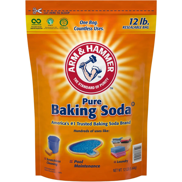 Arm & Hammer Pure Baking Soda - 192 oz (12 lb) - Bag - 4 / Carton (CDC3320001931) Case of 4