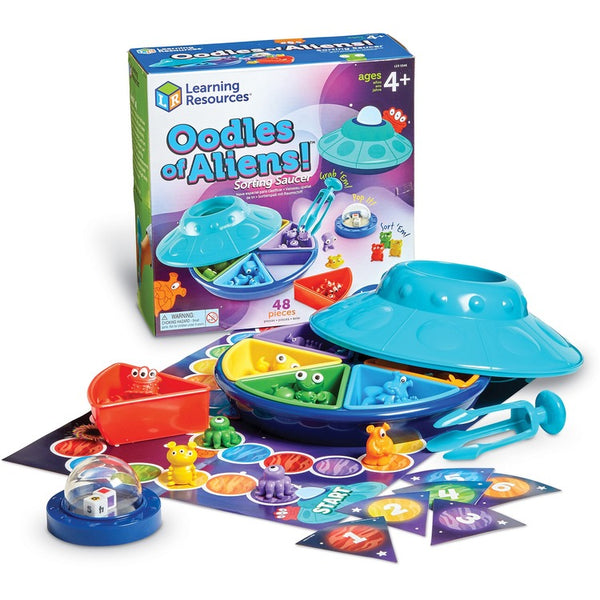 Learning Resources Oodles of Aliens Sorting Saucer - Theme/Subject: Learning - Skill Learning: Sorting, Addition, Color, Fine Motor, Motor Skills, Counting - 4-8 Year (LRNLER5546) Each