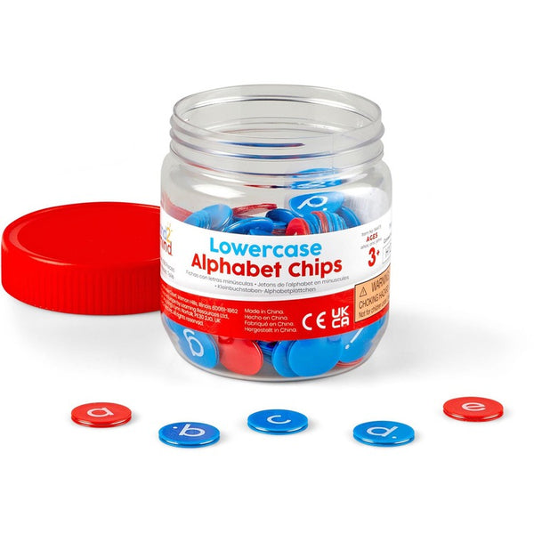 Learning Resources Hand2Mind Lowercase Alphabet Chips - Theme/Subject: Fun - Skill Learning: Lowercase Letters, Letter, Sorting - 3+ - Rainbow (LRNH2M94473) Each
