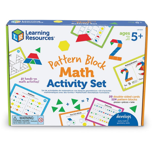 Learning Resources Pattern Block Math Activity Set (LRNLER6135) Each