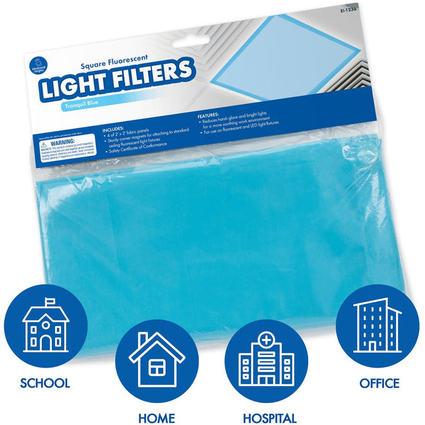 Educational Insights Square Fluorescent Light Filters (Tranquil Blue) - 1 / Each (EII1236) Each
