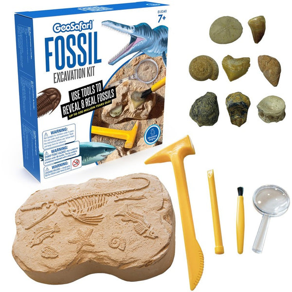 GeoSafari Fossil Excavation Kit - Theme/Subject: Fun - Skill Learning: Paleontology, STEM, Fossil - 7-12 Year (EII5340) Each
