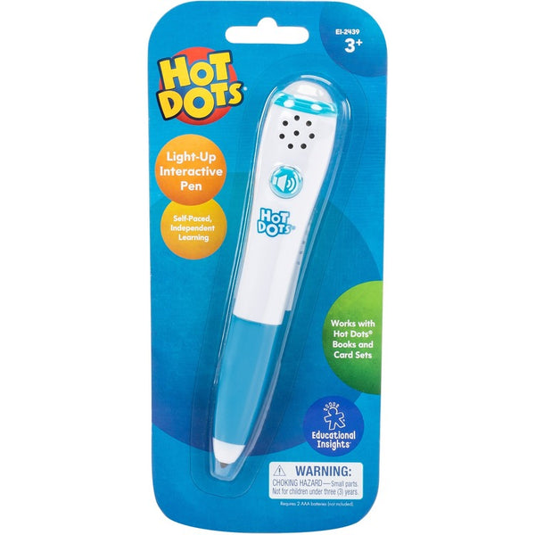 Hot Dots Light-Up Interactive Pen - Theme/Subject: Fun - Skill Learning: Sound, Audio Feedback, Visual, Light - 3-7 Year (EII2439) Each