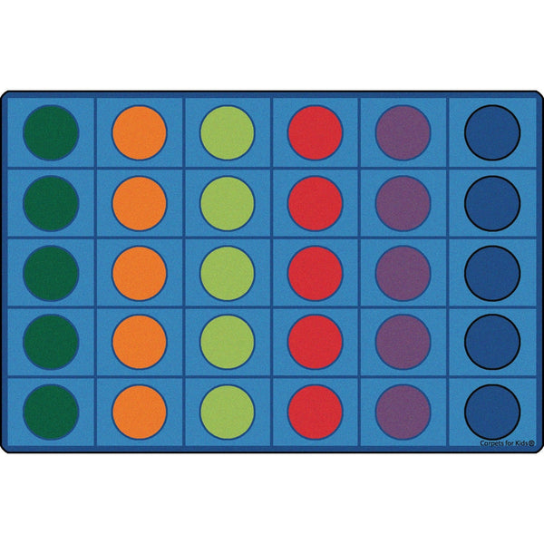 Carpets for Kids Seating Circles Circletime Rug - Area Rug - 12 ft Length x 90" Width - Rectangle (CPT4212) Each