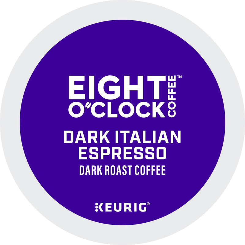 Eight O'Clock® K-Cup Dark Italian Espresso Coffee, Compatible with Keurig Brewer, Dark, 24/Box (GMT0631) Box of 24