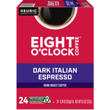 Eight O'Clock® K-Cup Dark Italian Espresso Coffee, Compatible with Keurig Brewer, Dark, 24/Box (GMT0631) Box of 24