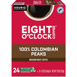 Eight O'Clock® K-Cup Colombian Peaks Coffee, Compatible with Keurig Brewer, Medium, 24/Box (GMT0632) Box of 24