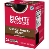 Eight O'Clock® K-Cup Colombian Peaks Coffee, Compatible with Keurig Brewer, Medium, 24/Box (GMT0632) Box of 24