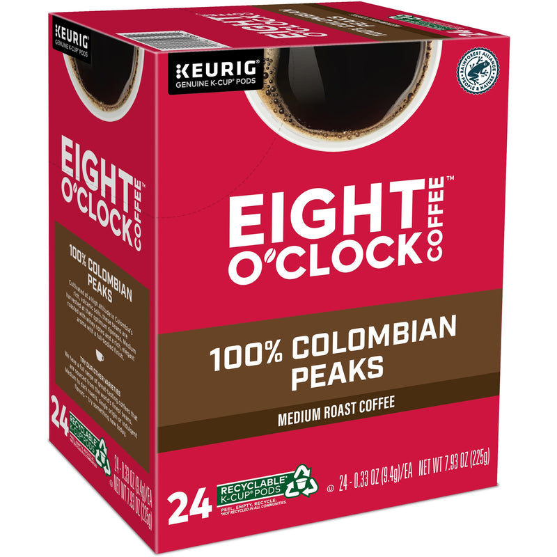 Eight O'Clock® K-Cup Colombian Peaks Coffee, Compatible with Keurig Brewer, Medium, 24/Box (GMT0632) Box of 24