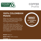 Eight O'Clock® K-Cup Colombian Peaks Coffee, Compatible with Keurig Brewer, Medium, 24/Box (GMT0632) Box of 24