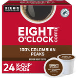 Eight O'Clock® K-Cup Colombian Peaks Coffee, Compatible with Keurig Brewer, Medium, 24/Box (GMT0632) Box of 24