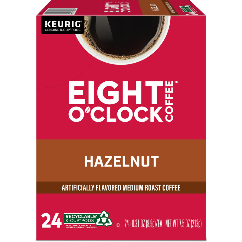 Eight O'Clock® K-Cup Hazelnut Coffee, Compatible with Keurig Brewer, Light/Medium, 24/Box (GMT0633) Box of 24