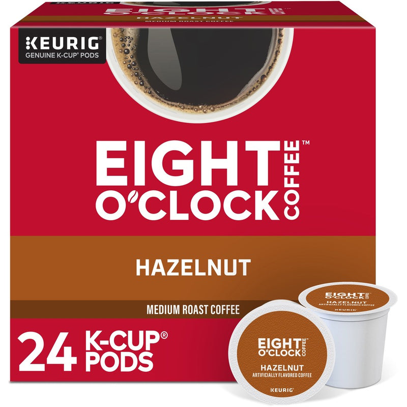 Eight O'Clock® K-Cup Hazelnut Coffee, Compatible with Keurig Brewer, Light/Medium, 24/Box (GMT0633) Box of 24