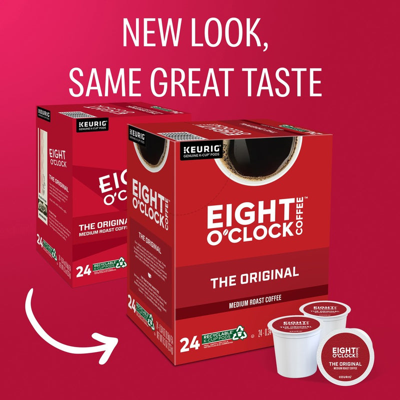 Eight O'Clock® K-Cup Original Coffee, Compatible with Keurig Brewer, Medium, 24/Box (GMT0657) Box of 24