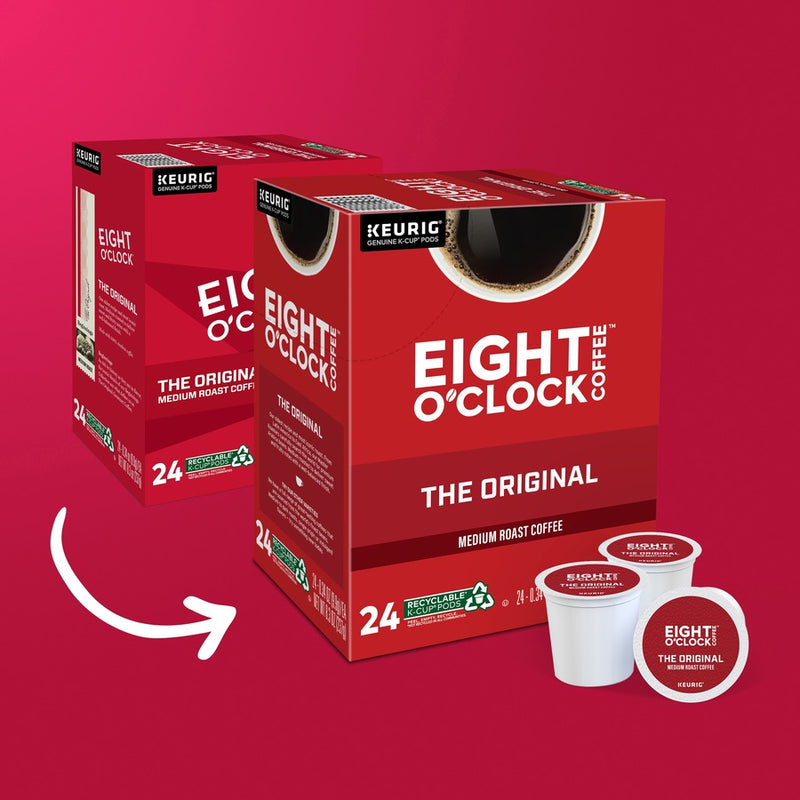 Eight O'Clock® K-Cup Original Coffee, Compatible with Keurig Brewer, Medium, 24/Box (GMT0657) Box of 24