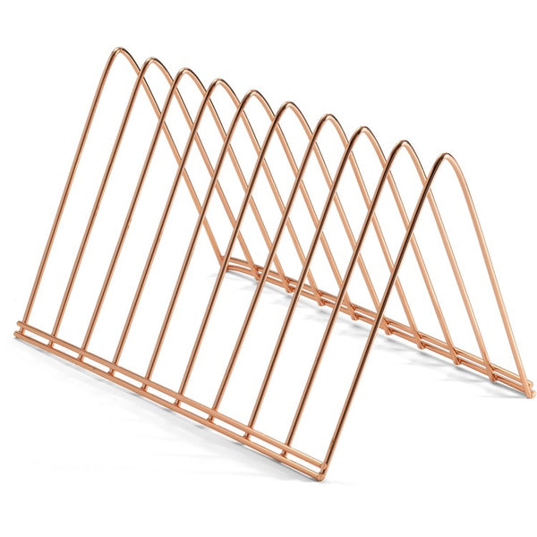Officemate Triangle Wire Sorter - 7", x 7" x 11" Depth - Desktop - Sturdy - Rose Gold - Steel Wire (OIC93151) Each