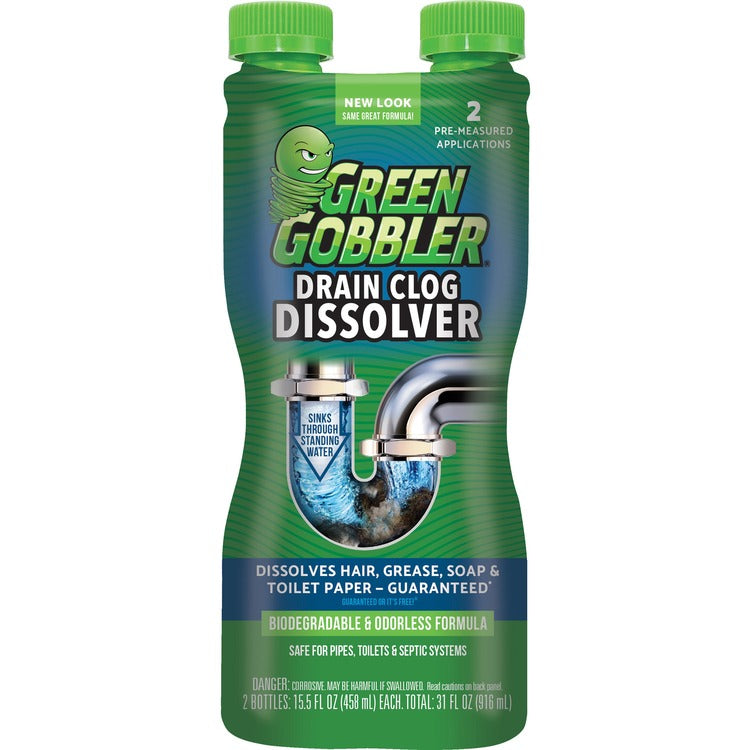 Green Gobbler Liquid Drain Clog Dissolver - Liquid - 31 fl oz (1 quart) - Bottle (WMNG8015)