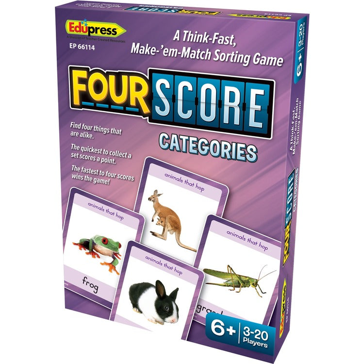 Teacher Created Resources Four Score Category Card Game - Matching - 3 to 20 Players (TCREP66114)