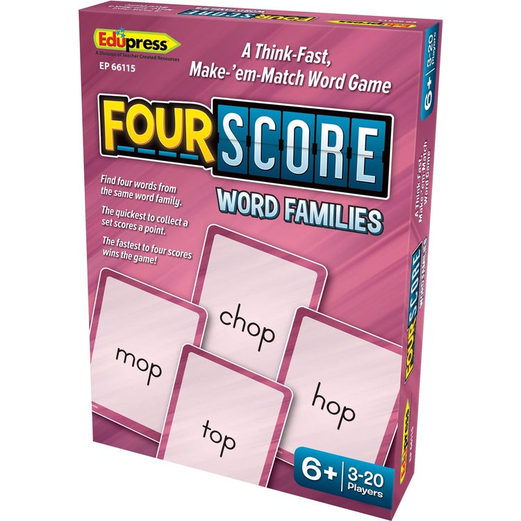 Teacher Created Resources Four Score Word Card Game - Matching - 3 to 20 Players (TCREP66115)