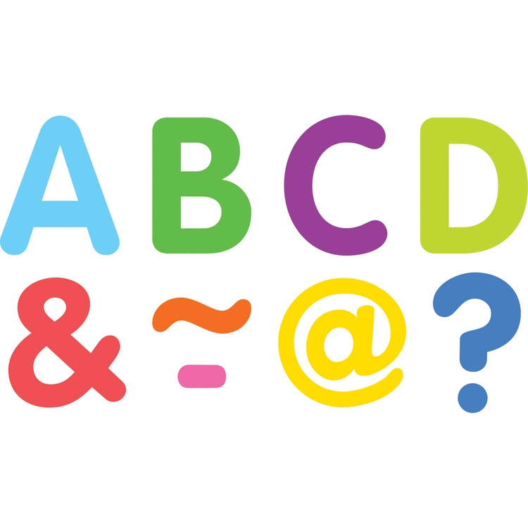 Teacher Created Resources Colorful Magnetic Letters - Fun Theme/Subject - Magnetic - 2", Multi (TCR77570)