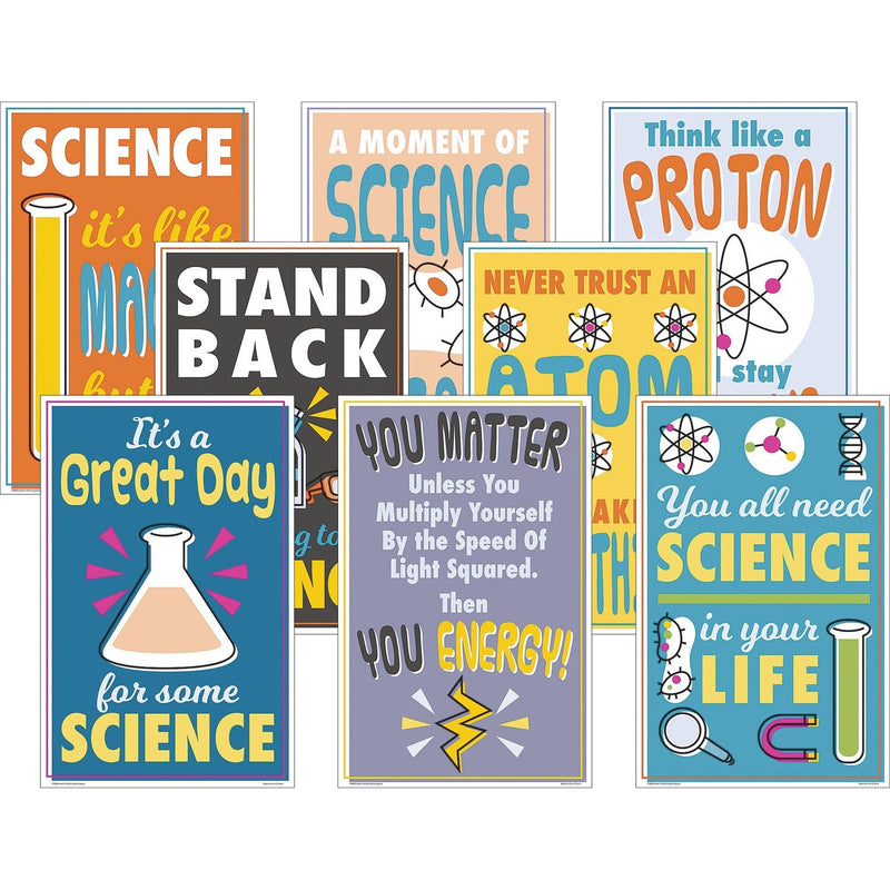 Teacher Created Resources Science Fun Posters - 11" Width - Multi (TCRP175) Pack of 8