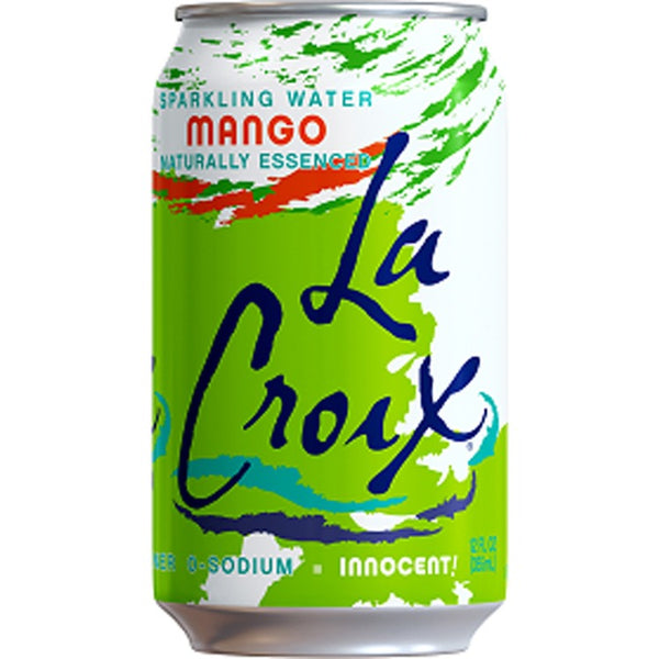 LaCroix Mango Flavored Sparkling Water, 12 oz, 12/Pack, 2Pack/Carton (LCX40103)