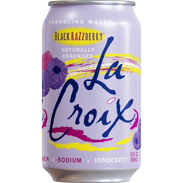 LaCroix Black Razzberry Flavored Sparkling Water, 12 oz, 12/Pack, 2 Pack/Carton (LCX40112)