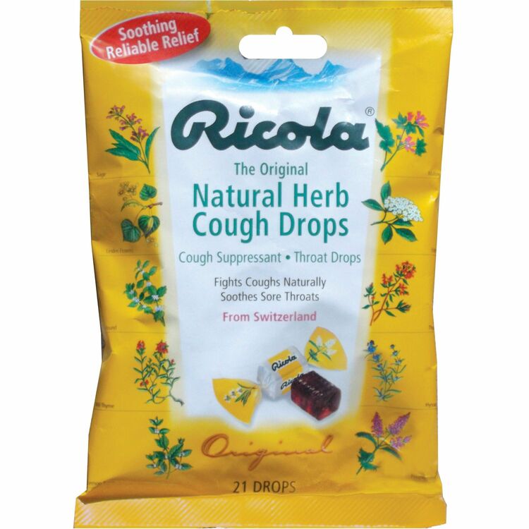 Ricola Cough Drops, Original Herb, 21/Pack (LIL3000219) Bag of 21