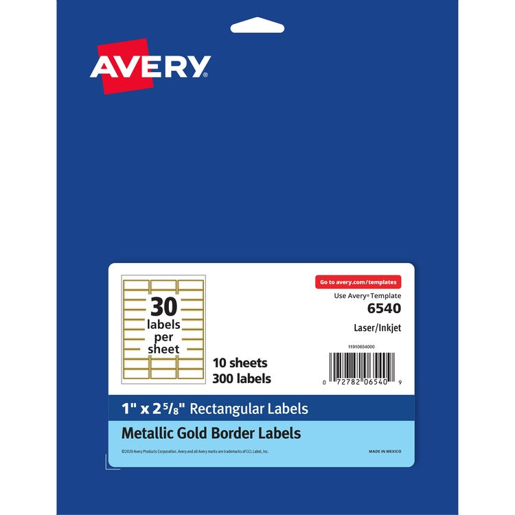 Avery&reg; Permanent Address Labels (AVE6540) Pack of 300