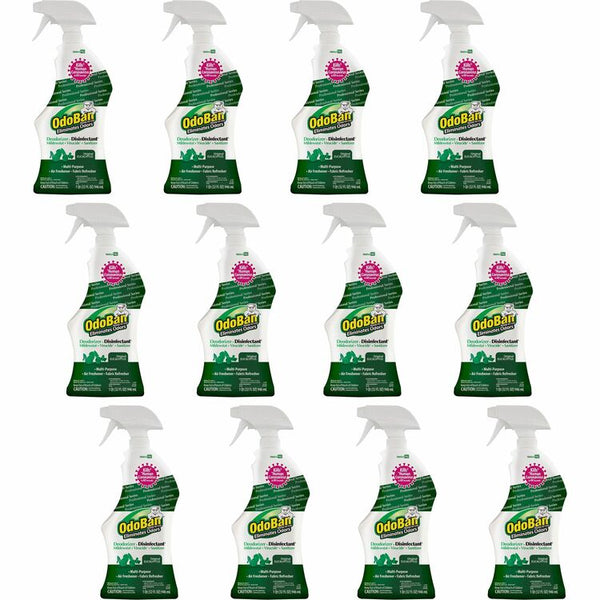OdoBan Eucalyptus Deodorizer Disinfectant Spray - Ready-To-Use Spray - 32 fl oz (1 quart) - Original Eucalyptus Scent - 12 / Carton - Green (ODO910062Q12CT) Case of 12