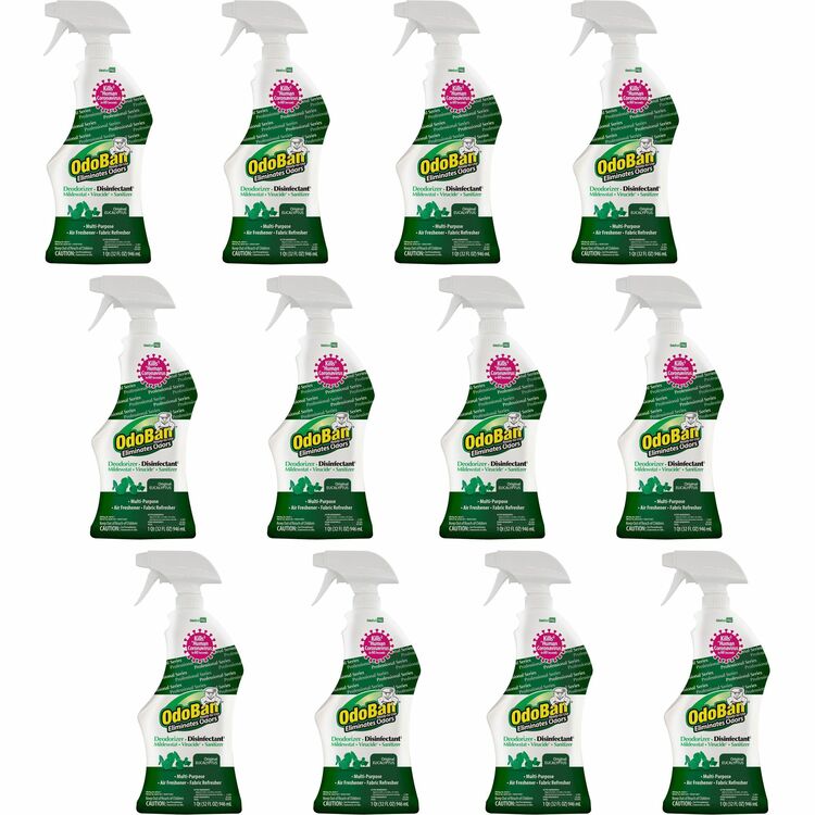 OdoBan Eucalyptus Deodorizer Disinfectant Spray - Ready-To-Use Spray - 32 fl oz (1 quart) - Original Eucalyptus Scent - 12 / Carton - Green (ODO910062Q12CT) Case of 12
