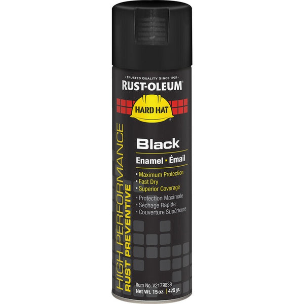 Rust-Oleum High Performance Enamel Spray Paint - 15 fl oz - Black (RSTV2179838) Each