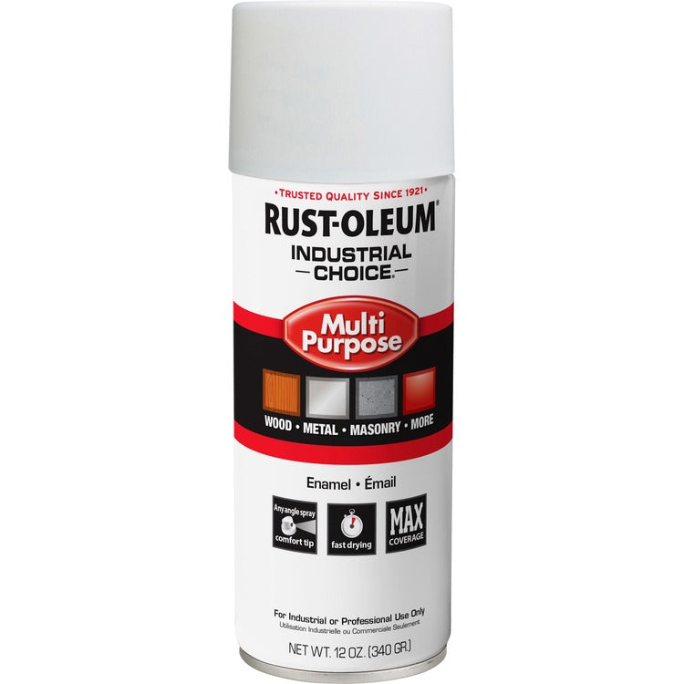 Rust-Oleum Industrial Choice Enamel Spray Paint - 12 fl oz - White (RST1692830V)