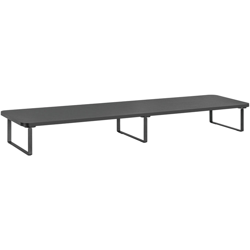 Lorell Quick-Install Monitor Laptop Riser - 4.8", x 39.4" x 10.2" Depth - Powder Coated - Steel, Particleboard, Silicone - Black (LLR99556) Each