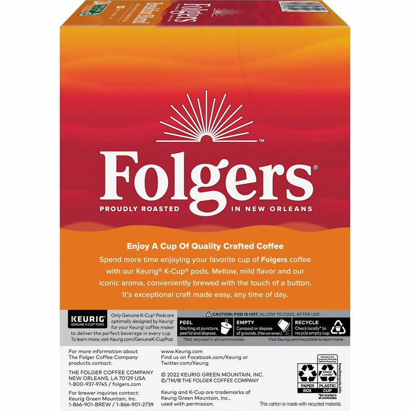 Folgers® K-Cup Breakfast Blend Coffee, Compatible with Keurig K-Cup Brewer, Mild, 24/Box (GMT3451) Box of 24