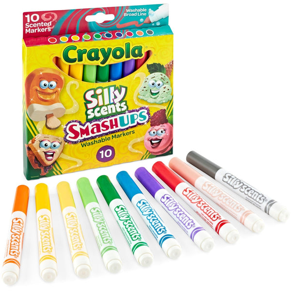 Crayola Silly Scents Slim Scented Washable Markers - Broad Marker Point - 1 Pack (CYO588274) 1 Pack
