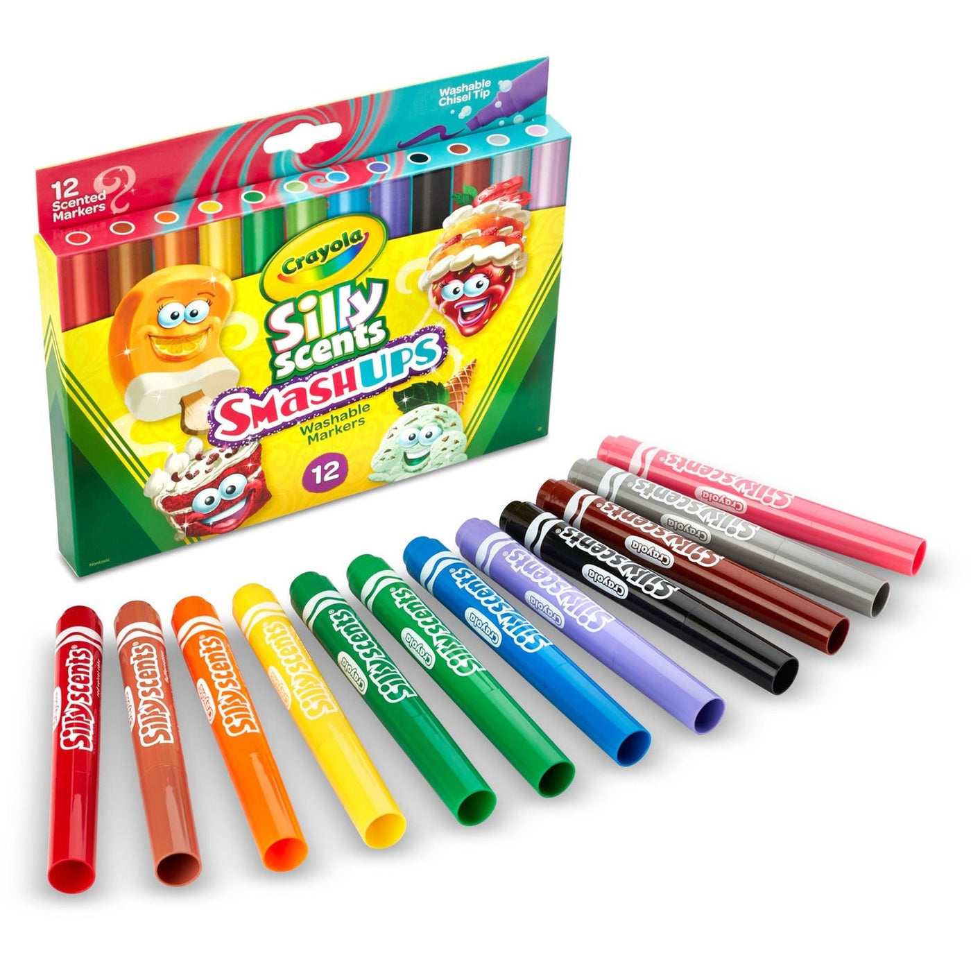 Crayola Silly Scents Slim Scented Washable Markers, image size:1400x1400