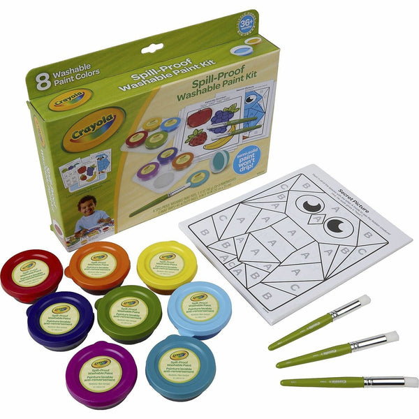 Crayola Spill Proof Washable Paint Set - Art, Craft, Fun and Learning - Recommended For 3 Year - 1 Kit (CYO811518) Each
