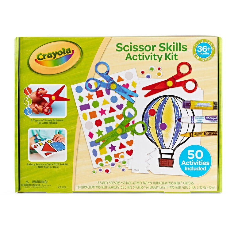 Crayola Young Kids Scissor Skills Activity Kit - Recommended For 3 Year - 1 Kit - Multi (CYO811519) Each