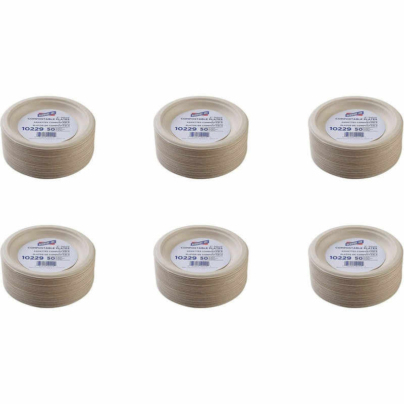 Genuine Joe Table Ware - Breakroom, Office - Disposable - White, Natural - Sugarcane Body - 20 / Carton (GJO10229CT) Case of 1000