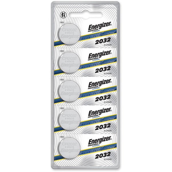 Energizer Industrial Lithium CR2016 Coin Battery with Tear-Strip Packaging, 3 V, 100/Box (EVEECRN2032BX) Box of 20