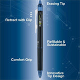 FriXion Synergy Clicker Erasable Gel Pen, Extra Fine Pen Point, Retractable, Navy Ink, Thermosensitive Gel Ink, 12/Dozen (PIL17366) 1 Dozen