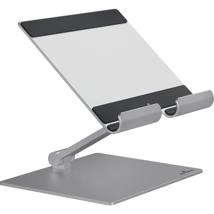 DURABLE Up to 13" Screen Support - 2.20 lb Load Capacity - 8.1", x 6.7" x 5.4" Depth - Tabletop - Aluminum - Silver (DBL894023) Each