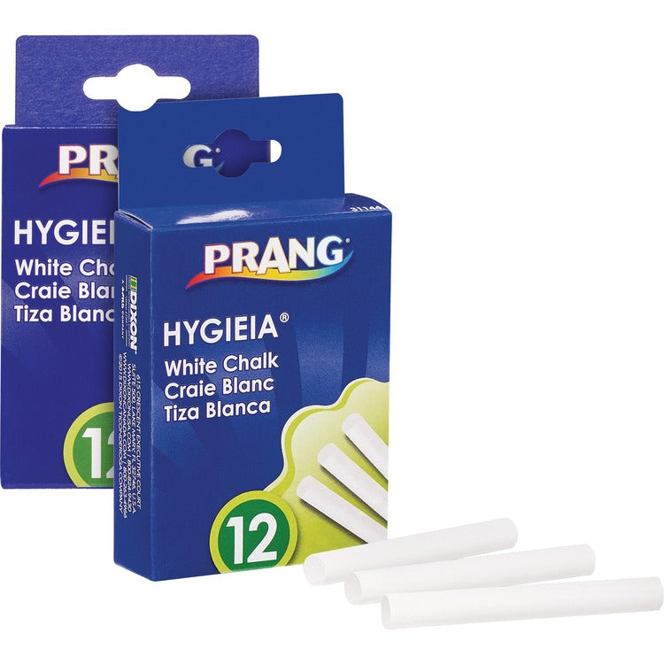 Prang Nontoxic Chalk Sticks - 3.3", White - 2 / Bundle (DIX31144BD) Bundle of 2