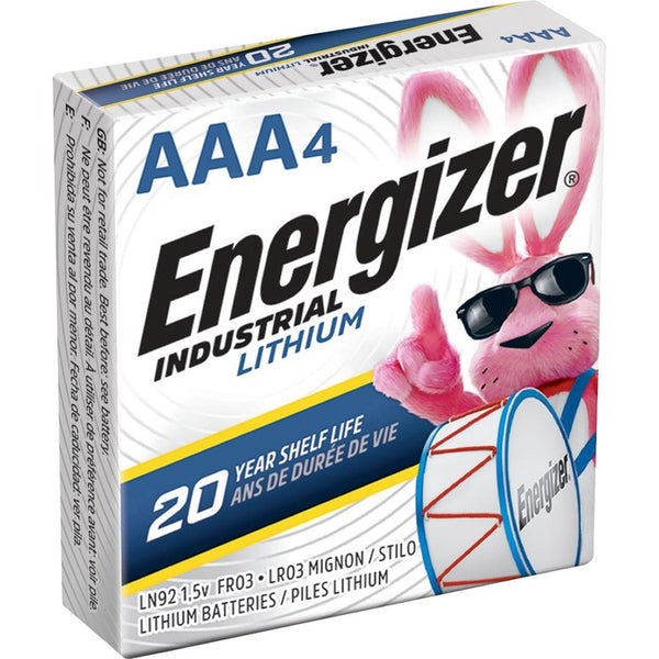 Energizer Industrial AAA Lithium Batteries - 4 / Pack (EVELN92) Pack of 4