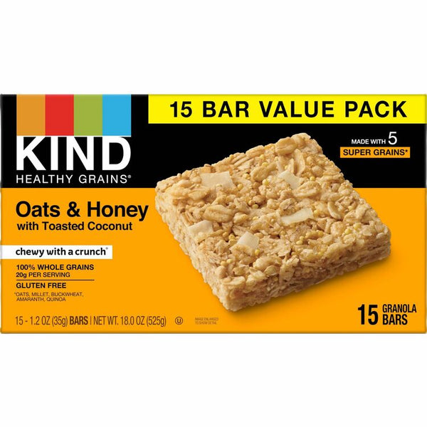 KIND Healthy Grains Bars - Coconut - 15 / Box (KND26825)