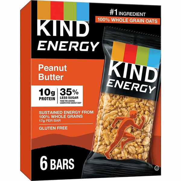 KIND Energy Bars - Trans Fat Free, Gluten-free, Individually Wrapped - Peanut Butter - 6 / Box (KND28715)