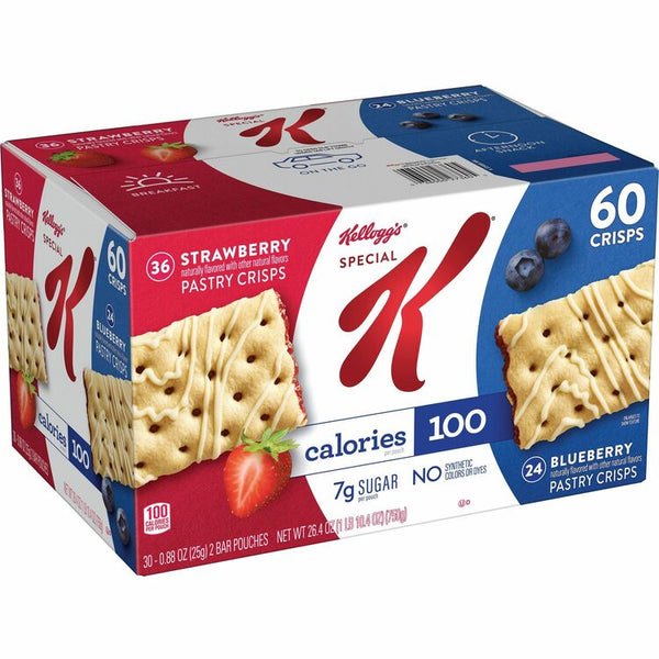Special K Pastry Crisps - Individually Wrapped - Strawberry, Blueberry - 60 / Box (KEB27360) Box of 60