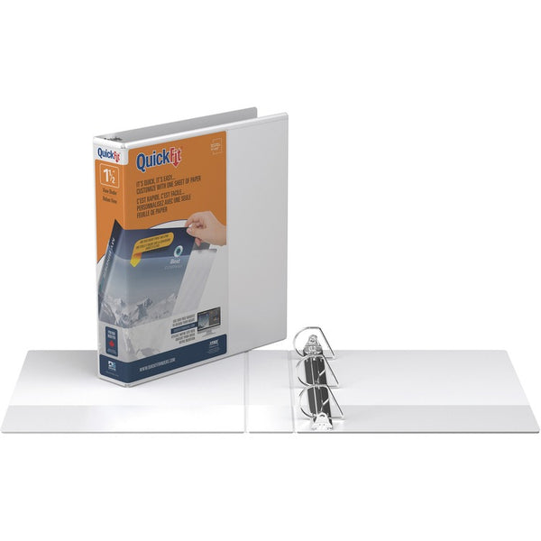 QuickFit D-Ring View Binders - 1 1/2" Binder Capacity - Letter - 8 1/2" x 11" Sheet Size (STW870200) Each